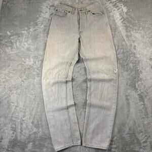 VTG 80s Levi’s 26501 Jeans Wmns Size 11 (26/31.5) Gray Button Fly Distressed USA